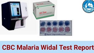 CBC MALARIA WIDAL TEST PROCEDURE [upl. by Naginnarb925]