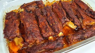 easy oven roasted ribs no sauce needed full recipe [upl. by Wexler382]