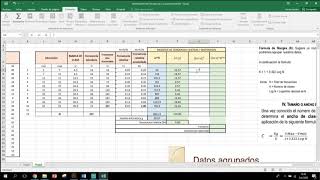 Desviación Media Varianza Desviación estándar en Excel [upl. by Zachary616]