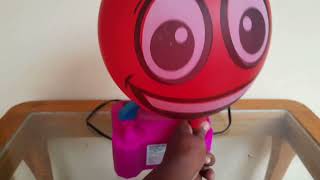 BLOWING GIANT RED BALLOON WITH BALLOON MACHINE [upl. by Eirrahs]