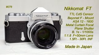 Nikkormat FT 1965 [upl. by Placeeda]