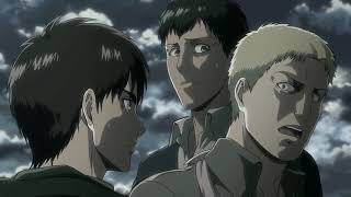 Attack On Titan Season 2  Reiner amp Bertholdts Transformation  English Dub [upl. by Ellehcsar272]