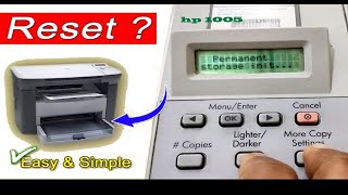 How to reset HP m1005 printer  hp LaserJet printer how to do factory reset in hp1005 [upl. by Idak]