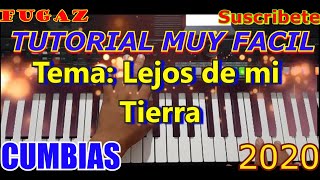 Lejos de mi Tierra pianoTeclado En DO SOL RE Tutorial [upl. by Moria]