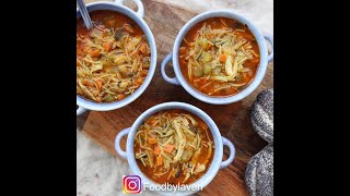 Kurdish chicken and noodle soup  Kurdisk kycklingsoppa med nudlar [upl. by Sualakcin]