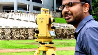 Parts of a digital theodolite and way of targeting an object [upl. by Aynas]