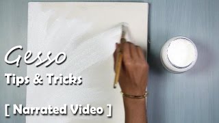 What is Gesso How to use Gesso on Acrylic Painting step by step Narrated Video [upl. by Gasper]