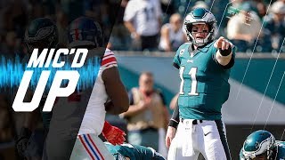 Carson Wentz Micd Up vs Giants quotIll Give Him My Game Check If He Makes This Kickquot  NFL Sound FX [upl. by Blau875]