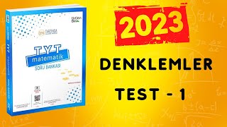 2023  345 TYT MATEMATİK SORU BANKASI ÇÖZÜMLERİ  DENKLEMLER TEST 1 [upl. by Aticilef816]