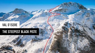 The Steepest Piste in Val dIsere Face de Bellevarde Stade Olympique [upl. by Corrie]