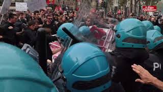 G7 a Torino cariche della polizia sul corteo degli studenti in corso Vittorio [upl. by Lyndon]