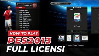 PS3 How To Play Pro Evolution Soccer 2013 FULL DLC  LICENSI [upl. by Voltz]