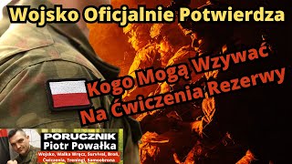 Rzecznik WCR Oficjalnie Przyznaje Kogo Można Powołać Na Obowiązkowe Ćwiczenia Rezerwy [upl. by Troxell]