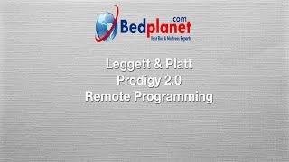 Leggett amp Platt Prodigy 20 Remote Programming [upl. by Nytsud218]