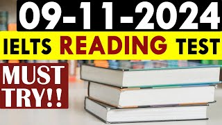 IELTS Reading Test 2024 with Answers  09112024 [upl. by Ttiwed]