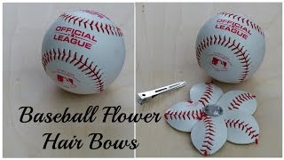 DIY Crafts How To Make A Baseball Flower Hair Bow [upl. by Onitselec]