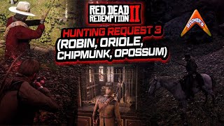 RDR2 Hunting Request 3 Robin Oriole Chipmunk Opossum [upl. by Eugnimod]