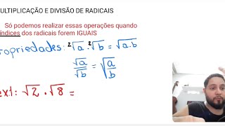 RADICIAÇÃO aula 34  MULTIPLICAÇÃO E DIVISÃO DE RADICAIS [upl. by Garwin]