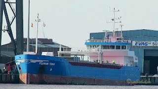 coaster FLUVIUS TEIGN 8PLU IMO 9279020 Emden merchant vessel cargo seaship KüMo [upl. by Ingelbert]