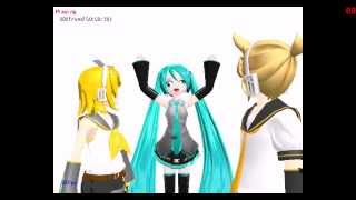 MMD and Vocaloid  Rin and Lens Derp test [upl. by Whitby]