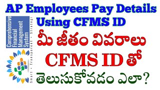 Get Salary Details Using CFMS ID How To Check Employees Pay Particulars using CFMS ID Month Wise [upl. by Annairoc]