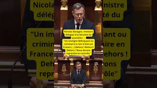 Nicolas Daragon ministre délégué à la Sécurité du quotidien  quotUn immigré délinquant ou criminel [upl. by Etneciv]