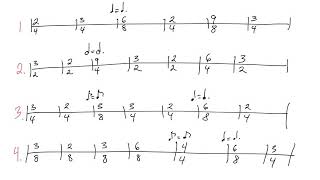 Changing meters exercise Steady note value and steady beat value [upl. by Kcarb357]