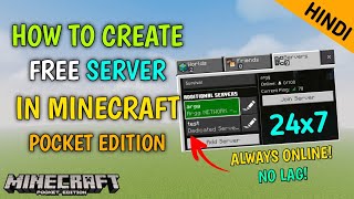 247 Free SMP 🤩 How to Make A Free Server in Minecraft Mobile  Minecraft Pocket Edition [upl. by Donny876]