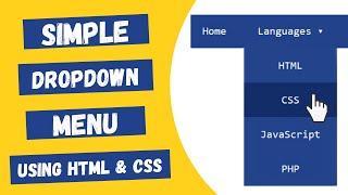 Simple Dropdown Menu Using HTML and CSS [upl. by Aicena]