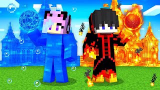 WATER King vs LAVA King Survival Battle in Minecraft [upl. by Niliac]