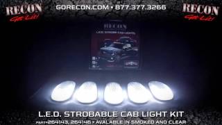 RECON Strobing Cab Roof Lights Part  264146BKS Dodge RAM 0316 [upl. by Annavaj795]