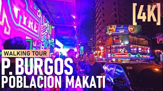 Weekend Nightlife on Burgos St Poblacion Makati Red Light District Walk Tour 2023 [upl. by Adnomar]