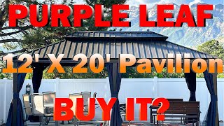 PURPLE LEAF 12 X 20 Hardtop Gazebo Pavilion B09QCQZX5N [upl. by Denyse]