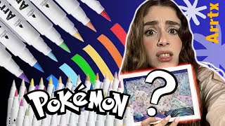 DIBUJANDO un POKÉMON con MARCADORES ACRÍLICOS 😱🤯 [upl. by Tanner]