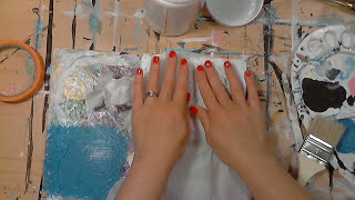 Create Texture for a Painting With Tissue Paper  Mixed Media Techniques [upl. by Leahcimnaes]