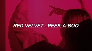 Red Velvet 레드벨벳 피카부 PeekABoo Easy Lyrics [upl. by Uv]