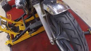 KZ550Ltd Fr wheel Remove [upl. by Aicilana]