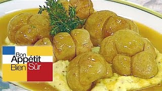 Rognons de veau poêlée purée à la moutarde de meaux Recette [upl. by Ylime]