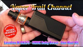 Lavabox M DNA 75 Mod  TFV8 Baby Beast [upl. by Kinghorn]