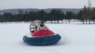 Hovercrafts in the snow at Wensum Valley Golf Club [upl. by Scheer]