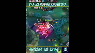 YU ZHONG COMBO FIGHT 😈😈😈NISHA IS LIVEmlbb viralvideo shorts mlbb subscribegameplay [upl. by Ehrlich]