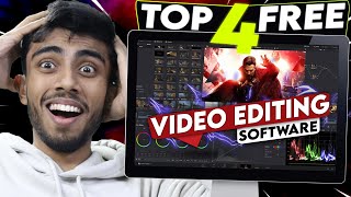 TOP 4 BEST amp Completely FREE Video Editing Software For PCLaptop Without Watermark🔥 Basic to VFX⚡ [upl. by Stu]