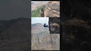 Zipline from jivdhan fort to vanarlingi rappelling down in valley to 300 feet [upl. by Gibeon19]