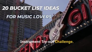 20 Alternative Bucket List Ideas for Music Lovers [upl. by Priestley]