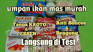 Terbukti  Racikan umpan ikan mas murah dan jitu  tanpa essen dan kroto  Lansung test [upl. by Euv]