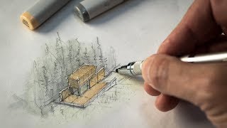 Sketch like an Architect Techniques  Tips from a Real Project [upl. by Omero804]