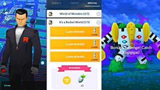 Defeating Giovanni amp catching Shadow Regigigas Pokemon Go  Giovanni Special Research Rewards [upl. by Spooner]