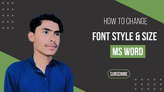 How to change font size in wordHow to change font styleChange font size in Microsoft word [upl. by Nosle]