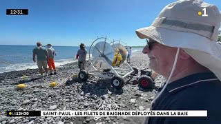 Il sera possible de se baigner dans la baie de SaintPaul Des filets de baignade sont déployés [upl. by Ramoj]