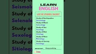 The Study ofologies listNo16 [upl. by Nolava]